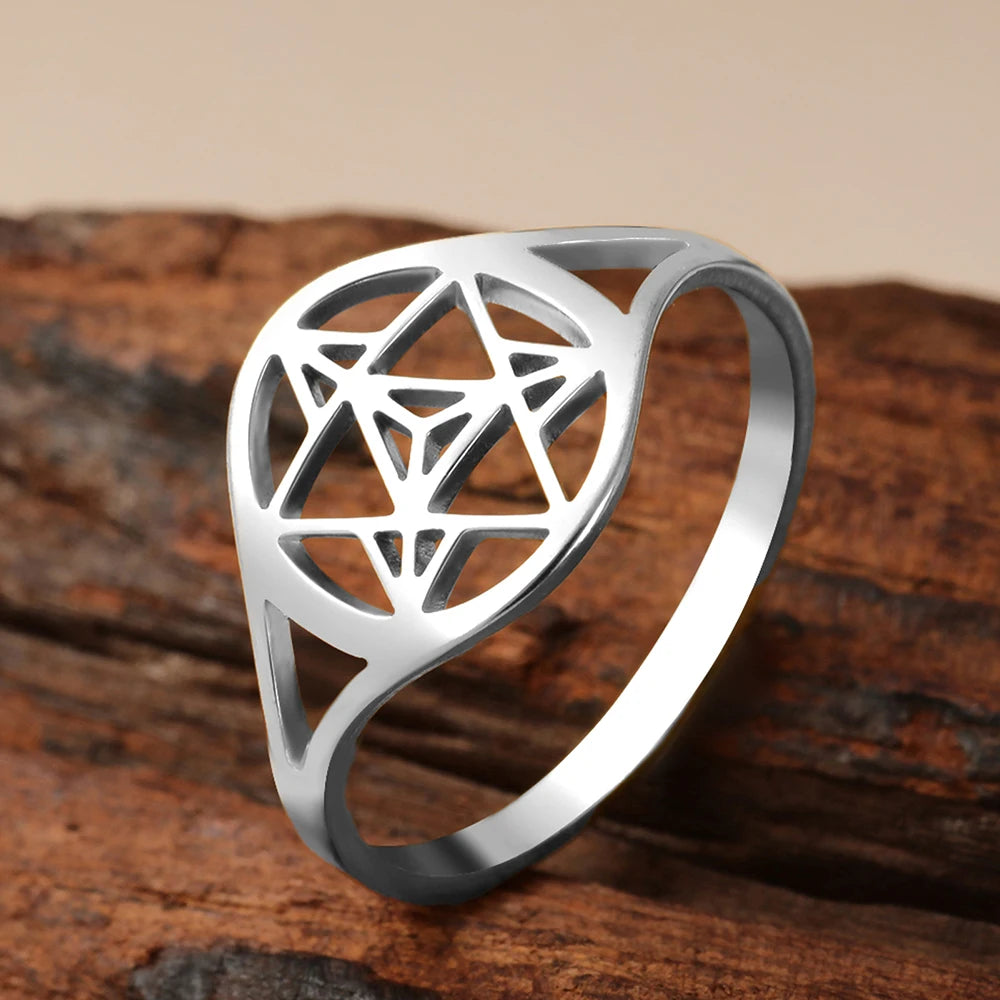 Spiritual Ring in Steel 