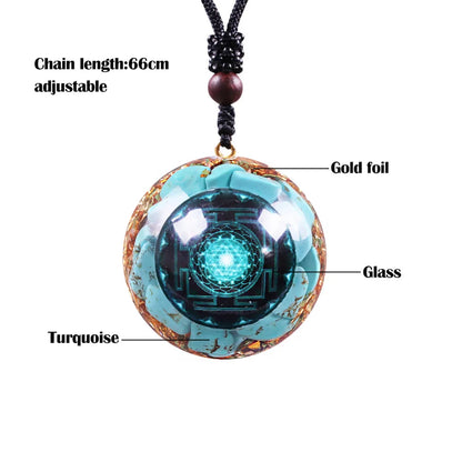 Adjustable Chakra Pendant in Orgonite 